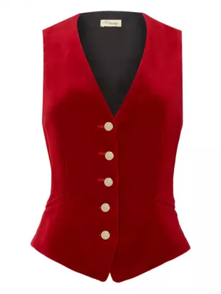 Clove Velvet Waistcoat