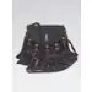 2018 Black Woven Fringe Bag