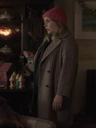 Twelve Dates ‘Til Christmas S01 Mae Whitman Plaid Coat