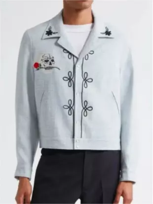 Bel-Air S4 Jordan L. Jones Floral Skull Print Shirt Jacket