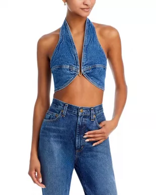 Diem Denim Halter Top