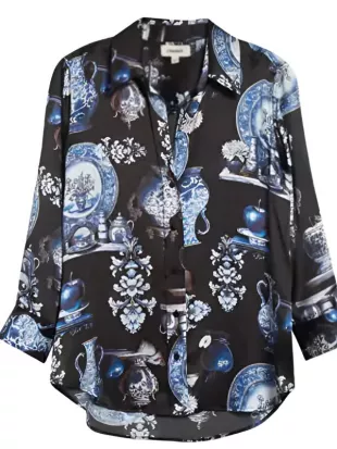 The Kelly Clarkson Show Kelly Clarkson Black Printed Pajama Set