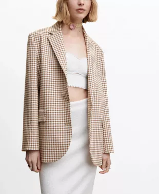 Gingham Blazer