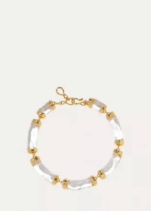 Liquid Lucite Pillow Link Necklace