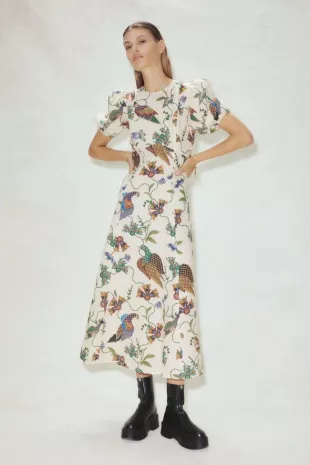 Birdie Linen Midi Dress