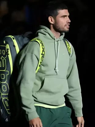 Carlos Alcaraz A Racquet At The Rock Hoodie