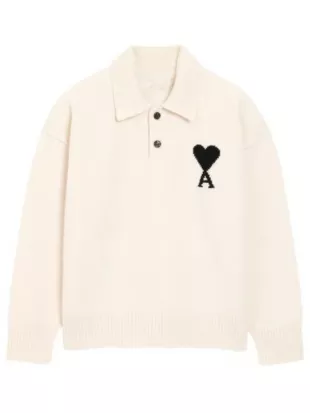 Access Daily 2025 EJ White Heart Polo Sweater