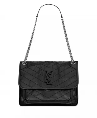 Black Vintage Leather Niki Bag