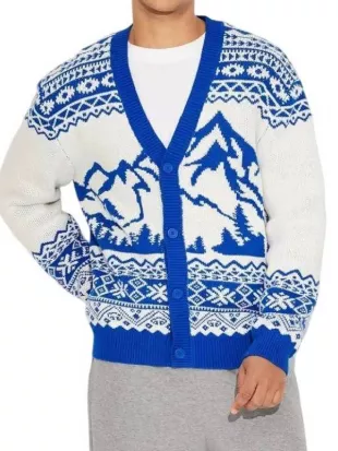 Finding Mr Christmas S2 V-Neck Mountain Cardigan