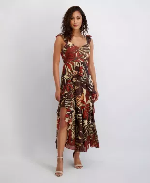 Sleeveless Chiffon A Line Dress