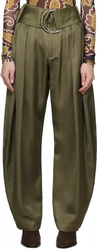 Pleated D Ring Trousers