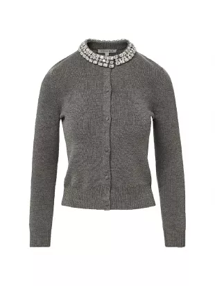 Daro Embellished Merino Wool Cardigan