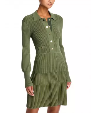 Lauper Dress in Stone Army