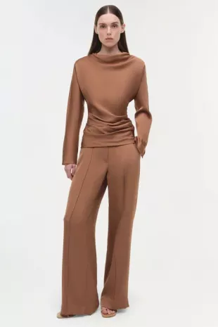 Kyra Satin Wide Leg Pant