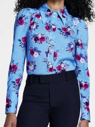 Mistletoe Murders S02 Emily Lane Floral-Printed Shirt