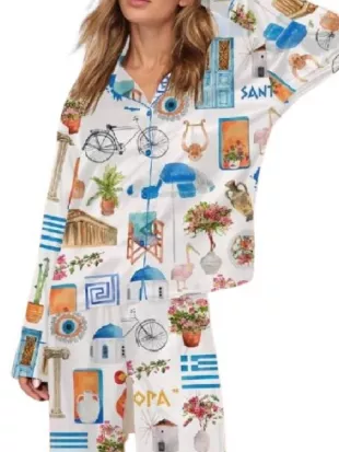 RHOSLC Angie Katsanevas Printed Pajamas