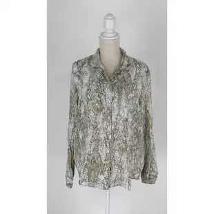 Snake Button Up Long Sleeve Shirt