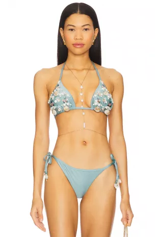 Camila Coelho Lace Bikini Top