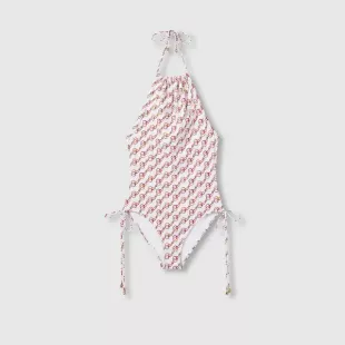 Printed Stretch Jersey Swimsuit