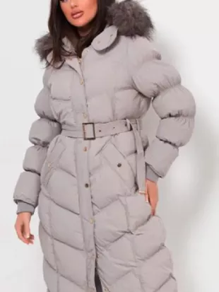 Man vs Baby 2025 Ivana Basic Grey Puffer Coat
