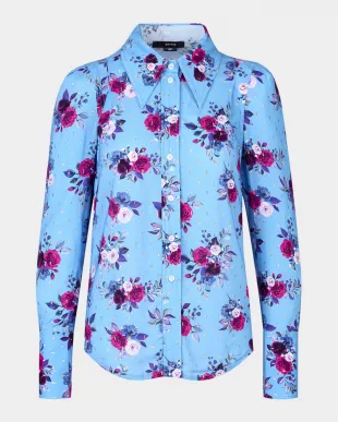 Floral Printed Box Pleat Shirt