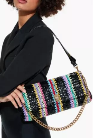 Long Kensington Woven Shoulder Bag