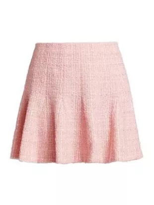 Zona Tweed Godet Miniskirt
