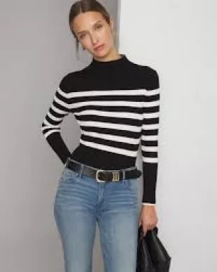 Ribbed Mockneck Sweater
