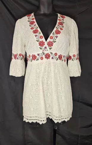 Floral Trim Lace Top