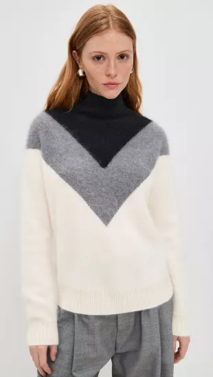 Chevron Turtleneck Sweater
