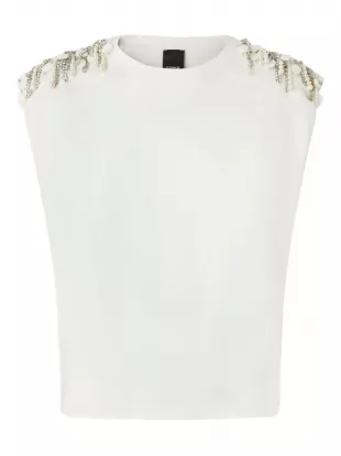 Embellished Shoulder T Shirt