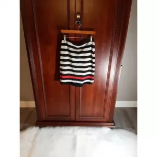 Koto Striped Pencil Skirt
