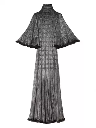 Midi Dress in Metallic Viscose