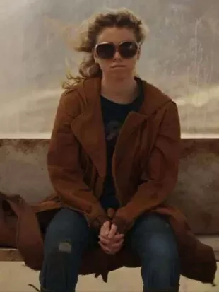 Milly Alcock Supergirl 2026 Brown Trench Coat