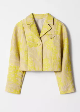 Cropped Jacquard Jacket