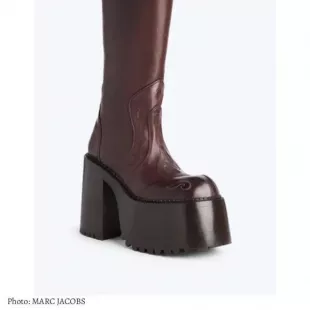 Margaret Platform Boots in Brown