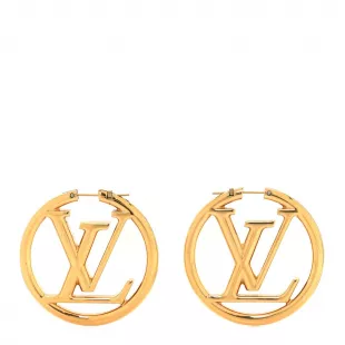 Metal Louise Hoop Earrings Gold
