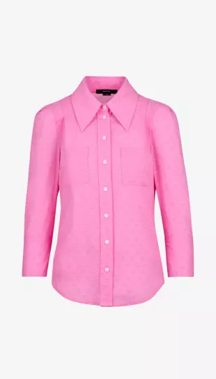 Crop Sleeve Box Pleat Shirt