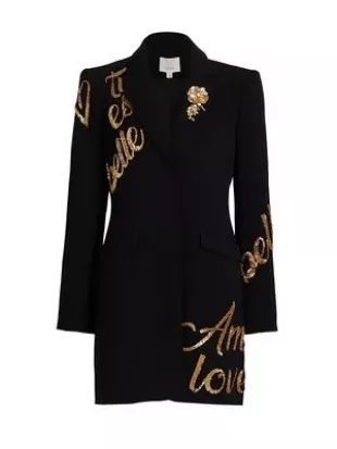 Joel Love Letter Crushed Sequin Minidress