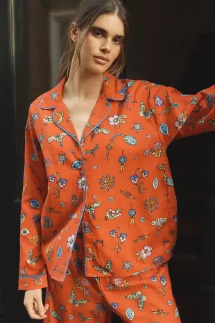 Cloud Flannel Pajama Top