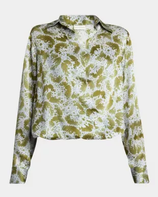 Cedal Abstract-Print Silk Shirt