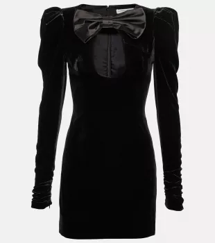 Cutout Velvet Minidress