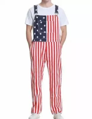 American Flag Overalls Sleeveless