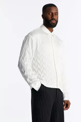 Prism Weave Button Up Shirt