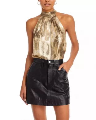 Arielle Metallic Halter Top