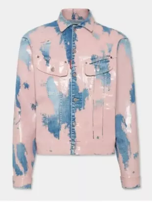 Emily In Paris S05 Samuel Arnold Two-Tone Distressed Denim Jacket