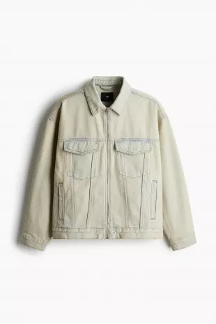 Loose Fit Denim Worker Jacket