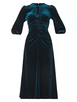 Luna Studded Velvet Dress