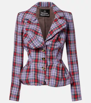 Tartan Linen Blazer