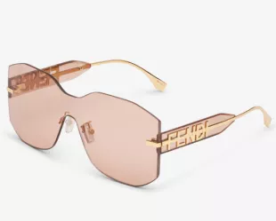 Fendigraphy Oversized Rimless Acetate Sunglasses